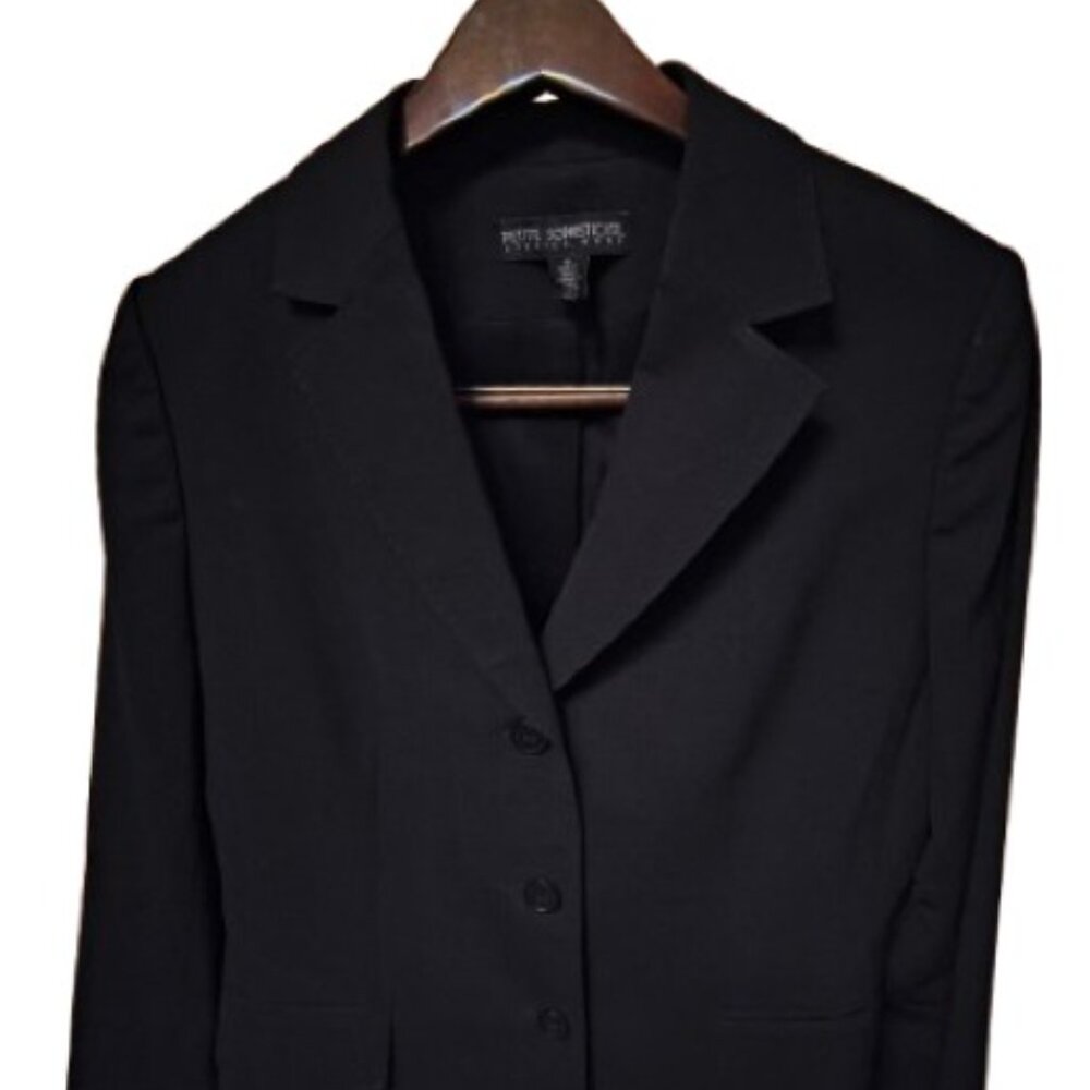Black stretch wool blazer